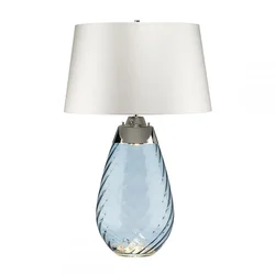 Elstead LENA-TL-L-BLUE-OWSS-LED Stona lampa LENA 1xE27/40W/230V 74cm plava/bela