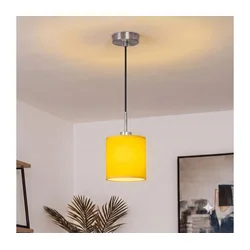 Brilagi - LED luster na sajli NUBILA 1xE27/60W/230V prečnik 14 cm crna/žuta