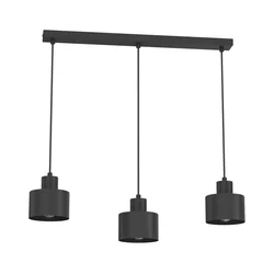Crni luster na sajli PARKLA 3xE27/15W/230V