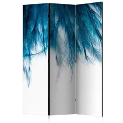 artgeist Paravan Sapphire Feathers, 3-Delni, Dvostranski