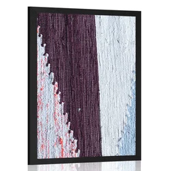 Plakat tekstura stare tkanine - 20x30 silver