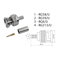 Cabletech BNC konektor RG58U