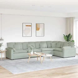 Modularna sofa s jastucima, baršunasta, svijetlosiva