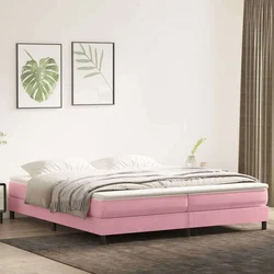 Box Spring krevet bez madracem ružičasti 200x220 cm baršun