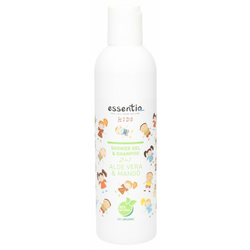 ESSENTIQ 2v1 gel in šampon za prhanje za otroke z mangom in aloe vero-250 ml