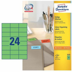 Avery Zweckform Etikete 3450 70X37, zelene, 100 listova