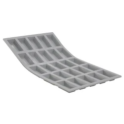 de Buyer ELASTOMOULE MINI FINANCIER 30X20CM 25 TORTE 4,9X 2,6 X 1.1, ELASTOMOULE MINI FINANCIER 30X20CM 25 TORTE 4,9X 2,6 X 1,1 CM