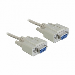 Delock null modem ka. DB9Ž-DB9Ž 3m siv 84169