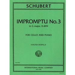SCHUBERT/DEŠPALJ:IMPROMPTU NO.3 IN G MAJOR D899 CELLO AND PIANO