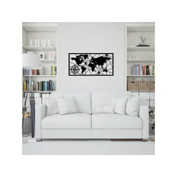 Wallity Dekorativni metalni zidni dodatak World Map Medium M