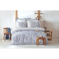 LEssentiel Maison Ranforce posteljina Paisley, 140x200cm, Plavo-bela