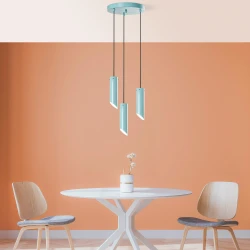 Opviq Luster Kesik-6916, 75-114cm, 40 cm, 3xE27, IP20, Tirkizni
