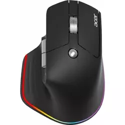 ACER brezžična miška Easy Fit Mouse, ergonomska, 4000 dpi, 6 gumbov, RGB, doseg 10 m, USB-C, BT, črna
