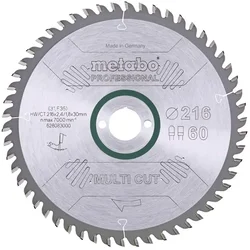 List cirkulara za aluminijum 216 x 2,4 x 30 mm, 60 zuba Metabo