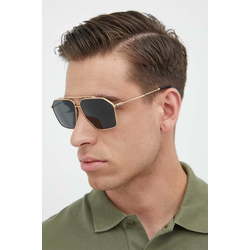 DOLCE & GABBANA Ženske sunčane naočare 0DG2303 02/87 61, Polarizovane, Crno- zlatne boje