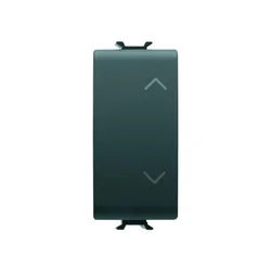 GEWISS GW12140 - Unipolarni taster - NO + NO 10A - sa blokadom - simbol SU-DOVN - 250V AC - 1 modul - Satin Black - ChoruSmart