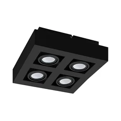 Eglo 31065 - LED spot svetiljka MENDOZA 4xLED/4,7W/230V 3000K crna