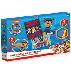 Paw Patrol mozaik 21x15cm 4 penaste nalepke + 3 vrste slik