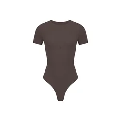 GOD SAVE QUEENS Bodi Second Skin T-Shirt Bodysuit kostanj rjava