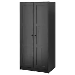 RAKKESTAD Garderober s 2 vrata, crno-smeđa, 79x176 cm