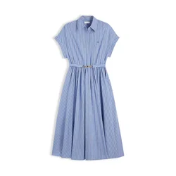 TOMMY HILFIGER Dolga srajca svetlo modra/temno modra/bela