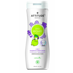 Attitude Dječji sapun za tijelo i šampon (2 u 1) Little leaves, s mirisom vanilije i kruške, 473 ml