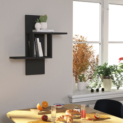 Hanah home Zidna polica Antracit