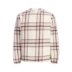 JACK & JONES Pulover JORSEBASTIAN rjava/bela
