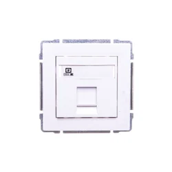 EK KOS66 Enojna računalniška vtičnica RJ45 MOLEX cat.5e nezaščitena bela 660465