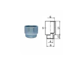 Vodovodni produžetak 3/4x10 mm, O30x25 mm