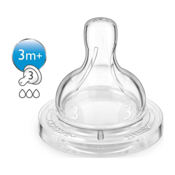 Avent silikonska cucla classic srednji protok 3m+