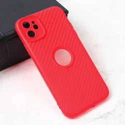 Maska za mobilni telefon iPhone 11 CARBON STRIPE, Crvena