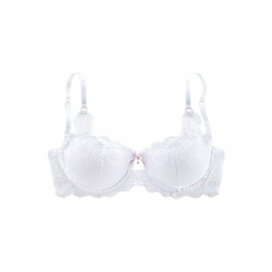 LASCANA z dolgimi rokavi pretty blue wrie bra, bela