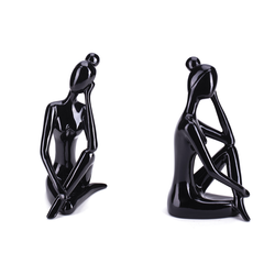 DIKER HOME Elegantna figura devojke, Crna