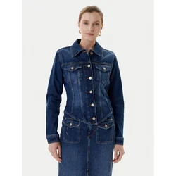 Guess Jeans jakna W5YN49 D5QP4 Mornarsko modra Regular Fit