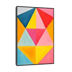 Canvas Slika na platnu Zapanjujući mozaik II, 30x45 cm, Sa ramom, Crna