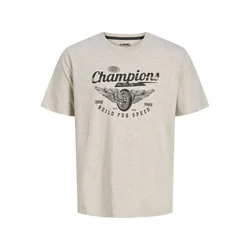 JJ Rebel by Jack & Jones majica Matheo za muškarce, svetlosiva melanž, M