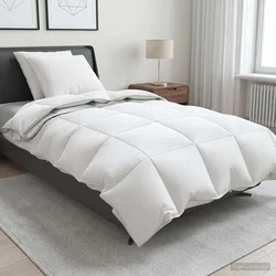 90% Gosji puh set odej FULDA 3 kos 155 x 220 cm 310 GSM Bela