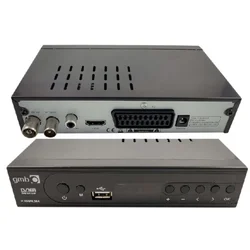 GEMBIRD TV Risiver GMB-MAT-818T, DVB-T2, H.265, RF modulator, crni