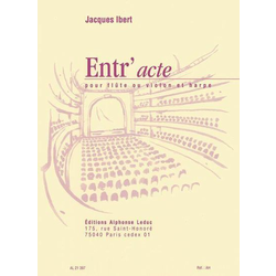 IBERT J.:ENTRACTE POUR FLUTE OU VIOLON ET HARPE
