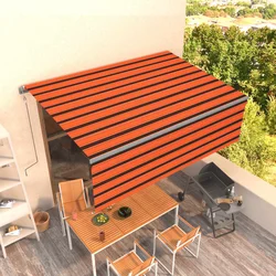 Automatska tenda na uvlačenje s roletom 4,5x3m narančasto-smeđa