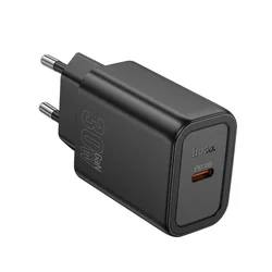 HOCO zidni punjač Type-C PD QC 30W N62 crni