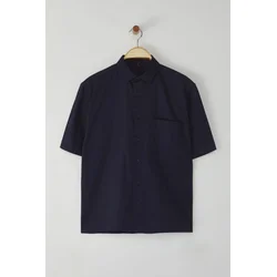 Trendyol Navy Blue Boxy Shirt