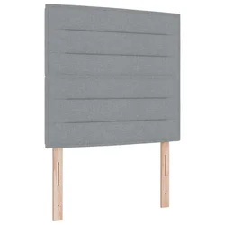 Vidaxl LED Box Spring Postelja Svetlo siva 90 x 200 cm blago