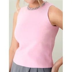 Sinsay - Pleteni top - pastelno roze