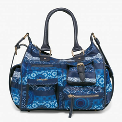 Desigual ženska ročna torbica modra London Medium Barbados