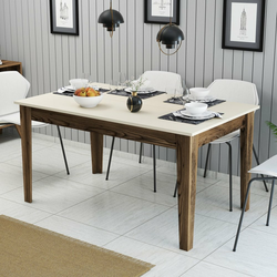 HANAH HOME Trpezarijski sto Milan 517 Walnut Cream
