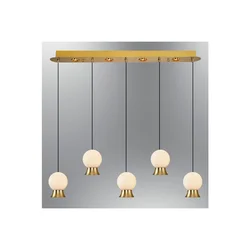 Opviq luster Glason 4124Y-5AS, LED 45 W, zlatni