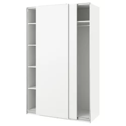 PAX / HASVIK Garderober, bela/bela, 150x66x236 cm