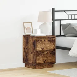 Noćni ormar s ladicama 2 pcs Dimljeni hrast 39 x 34,5 x 50 cm